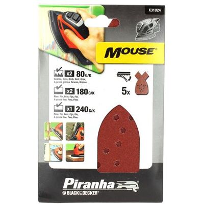 Abrasifs souris BLACK+DECKER assortis - Outil multifonction 3665392040941 - Publicité Abrasifs souris BLACK+DECKER assortis - Outil multifonction 3665392040941 - Publicité