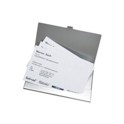 Non communiqué Alassio alassio etui pour cartes de visite, en aluminium, argent mat noir - Publicité Non communiqué Alassio alassio etui pour cartes de visite, en aluminium, argent mat noir - Publicité