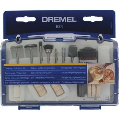 DREMEL - 684 - 20-Pièces - Plateau Démontable - Kit de Nettoyage et Polissage - Publicité DREMEL - 684 - 20-Pièces - Plateau Démontable - Kit de Nettoyage et Polissage - Publicité