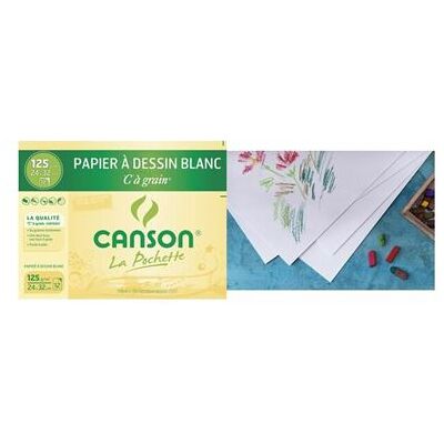 Canson - C' grain - 320x240mm - 125 g/m2 - papier à dessin - Publicité Canson - C' grain - 320x240mm - 125 g/m2 - papier à dessin - Publicité