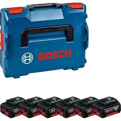 Non communiqué Pack 6 batteries 18V GBA 4Ah + coffret L-BOXX - BOSCH - 1600A02A2S Noir - Publicité Non communiqué Pack 6 batteries 18V GBA 4Ah + coffret L-BOXX - BOSCH - 1600A02A2S Noir - Publicité