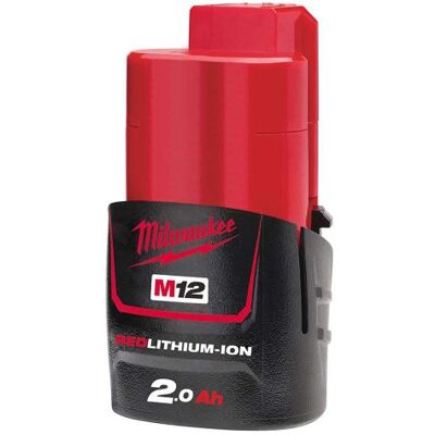 Milwaukee - M12 B2 - 12V - 2Ah - Bloc-batterie - Publicité Milwaukee - M12 B2 - 12V - 2Ah - Bloc-batterie - Publicité