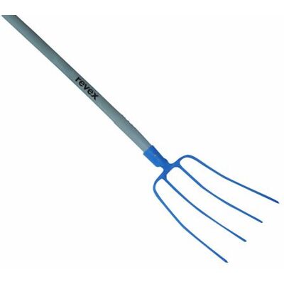 REVEX - L135 cm - tête en acier forgé - manche composite - Fourche à fumier - Publicité REVEX - L135 cm - tête en acier forgé - manche composite - Fourche à fumier - Publicité