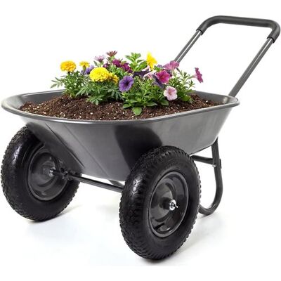 Non communiqué Brouette de Jardin 2 Roues, Chariot Utilitaire Fer et Plastique, 124x66x62,5 cm, Gris, Chariot de Jardin Moderne et Résistant - Publicité Non communiqué Brouette de Jardin 2 Roues, Chariot Utilitaire Fer et Plastique, 124x66x62,5 cm, Gris, Chariot de Jardin Moderne et Résistant - Publicité