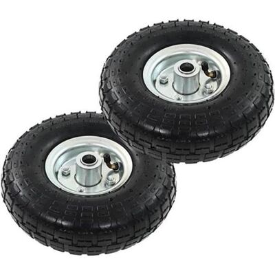 Roue de diable - vidaXL - Lot de 2 - Caoutchouc - 260 x 83 mm - Increvables Noir - Publicité Roue de diable - vidaXL - Lot de 2 - Caoutchouc - 260 x 83 mm - Increvables Noir - Publicité