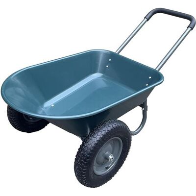 Non communiqué Brouette De Jardin 2 Roues, Chariot Utilitaire Fer Et Plastique, 124x66x62,5 cm, Vert Armée, pour Jardin, Cour Et Travaux Extérieurs - Publicité Non communiqué Brouette De Jardin 2 Roues, Chariot Utilitaire Fer Et Plastique, 124x66x62,5 cm, Vert Armée, pour Jardin, Cour Et Travaux Extérieurs - Publicité