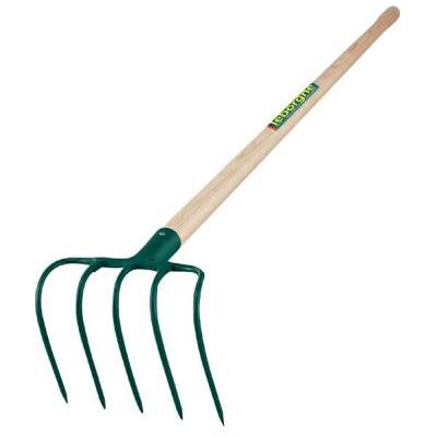 Leborgne - Fourche de jardin - 5 dents - Manche en bois certifié PEFC - Publicité Leborgne - Fourche de jardin - 5 dents - Manche en bois certifié PEFC - Publicité