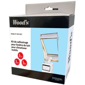 Woods Kit de calfeutrage Wood's WAC-WKS2 pour fenêtre de toit pour climatiseur mobile Blanc et argent Blanc et argent - Publicité Woods Kit de calfeutrage Wood's WAC-WKS2 pour fenêtre de toit pour climatiseur mobile Blanc et argent Blanc et argent - Publicité