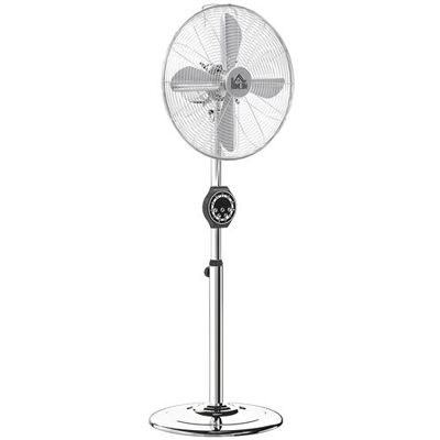 Non communiqué Ventilateur sur pied 50W oscillant réglable H.120-135 cm 3 vitesses timer télécommande 4 pales métal Gris - Publicité Non communiqué Ventilateur sur pied 50W oscillant réglable H.120-135 cm 3 vitesses timer télécommande 4 pales métal Gris - Publicité