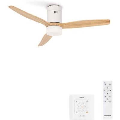 Non communiqué WIND CALM L - Ventilateur de plafond silencieux 40W avec pales techniques en ABS Ø152cm avec eclaraige avec contrôleur mural Bois clair - Publicité Non communiqué WIND CALM L - Ventilateur de plafond silencieux 40W avec pales techniques en ABS Ø152cm avec eclaraige avec contrôleur mural Bois clair - Publicité