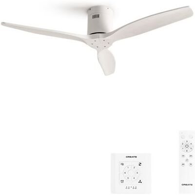 Non communiqué WIND CALM NATURAL WOOD M - Ventilateur de plafond 40W silencieux 100% bois sans eclaraige avec contrôleur mural Blanc - Publicité Non communiqué WIND CALM NATURAL WOOD M - Ventilateur de plafond 40W silencieux 100% bois sans eclaraige avec contrôleur mural Blanc - Publicité