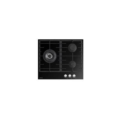 Airlux ATV63TBK - Table de cuisson au gaz - 3 plaques de cuisson - Niche - largeur : 56 cm - profondeur : 48 cm - verre noir Verre noir - Publicité Airlux ATV63TBK - Table de cuisson au gaz - 3 plaques de cuisson - Niche - largeur : 56 cm - profondeur : 48 cm - verre noir Verre noir - Publicité