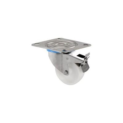 Grand bac 220 Litres, sur 2 roues fixes, dont 2 pivotantes freins, inox, GILAC - Publicité Grand bac 220 Litres, sur 2 roues fixes, dont 2 pivotantes freins, inox, GILAC - Publicité
