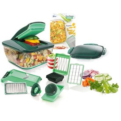 Genius Nicer Dicer Chef Hachoir à légumes - 15 pièces - Publicité Genius Nicer Dicer Chef Hachoir à légumes - 15 pièces - Publicité