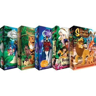 Black Box Collection Enfants - Pack 5 Coffrets DVD - 234 épisodes - (Cendrillon, Blanche Neige, Robin des bois, Roi Lion, Le livre de la Jungle) - Publicité Black Box Collection Enfants - Pack 5 Coffrets DVD - 234 épisodes - (Cendrillon, Blanche Neige, Robin des bois, Roi Lion, Le livre de la Jungle) - Publicité