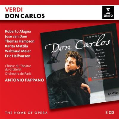 Erato Verdi : Don Carlos Coffret - Publicité Erato Verdi : Don Carlos Coffret - Publicité