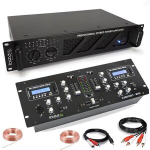 Non communiqué Pack Sono DJ Ampli Ibiza Sound AMP300-MKII 480W - Table Mixage Bluetooth DJM250BT-MKII RCA XLR - Câbles RCA Jack enceintes inclus Noir - Publicité Non communiqué Pack Sono DJ Ampli Ibiza Sound AMP300-MKII 480W - Table Mixage Bluetooth DJM250BT-MKII RCA XLR - Câbles RCA Jack enceintes inclus Noir - Publicité