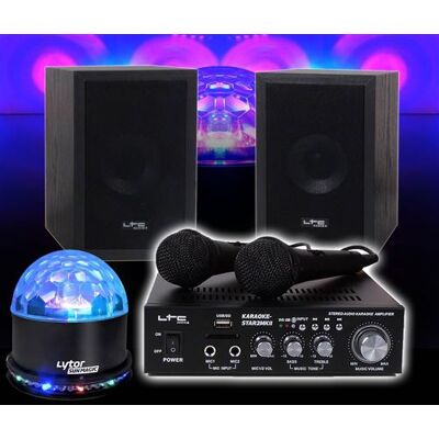Ibiza Light Pack Karaoké enfant 2x50W STAR2MKII + SUNMAGIC RVB - Publicité Ibiza Light Pack Karaoké enfant 2x50W STAR2MKII + SUNMAGIC RVB - Publicité