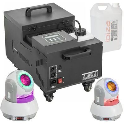 Non communiqué Pack Machine à Fumée Lourde 1500W - 2 Lyres Beam 40W Ibiza Light - Bidon Liquide - Soirée Dj Mariage Pro Fête Danse - Publicité Non communiqué Pack Machine à Fumée Lourde 1500W - 2 Lyres Beam 40W Ibiza Light - Bidon Liquide - Soirée Dj Mariage Pro Fête Danse - Publicité