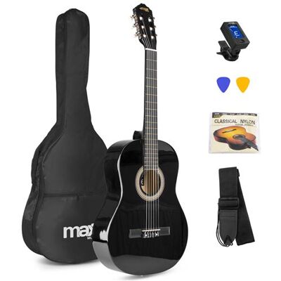 Non communiqué MAX SoloArt - Guitare classique adulte débutant - Noir, livré avec un tuner, un sac de transport, des médiators et une sangle Noir - Publicité Non communiqué MAX SoloArt - Guitare classique adulte débutant - Noir, livré avec un tuner, un sac de transport, des médiators et une sangle Noir - Publicité