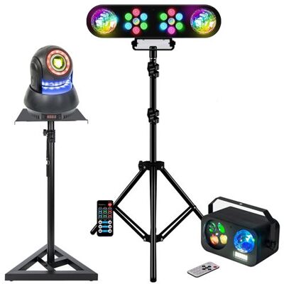 Non communiqué Pack de 2 Lyres Spot Ibiza Light STAR-SPOT-BL 30W - 2 Pieds Support - Pied Lumière DJ 2 Astro 2 PAR - Effet 3-en-1 Strobe Astro Gobo Noir - Publicité Non communiqué Pack de 2 Lyres Spot Ibiza Light STAR-SPOT-BL 30W - 2 Pieds Support - Pied Lumière DJ 2 Astro 2 PAR - Effet 3-en-1 Strobe Astro Gobo Noir - Publicité