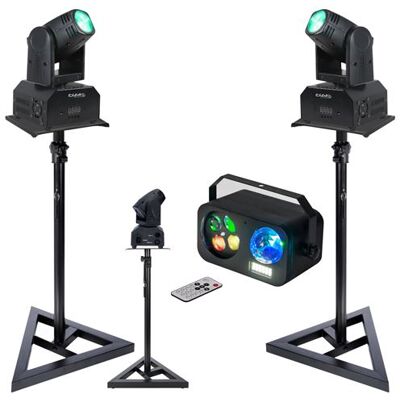 Non communiqué Pack de 2 Lyres Ibiza Light LED RGB LMH250-RC 10W DMX Spot - 2 Pieds Supports - Jeu Lumière 3-en-1 Strobe Gobo Astro Dj Soirée Fête Noir - Publicité Non communiqué Pack de 2 Lyres Ibiza Light LED RGB LMH250-RC 10W DMX Spot - 2 Pieds Supports - Jeu Lumière 3-en-1 Strobe Gobo Astro Dj Soirée Fête Noir - Publicité