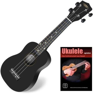 Classic Cantabile Soprano US-100 BK Ukulélé noir - Publicité Classic Cantabile Soprano US-100 BK Ukulélé noir - Publicité