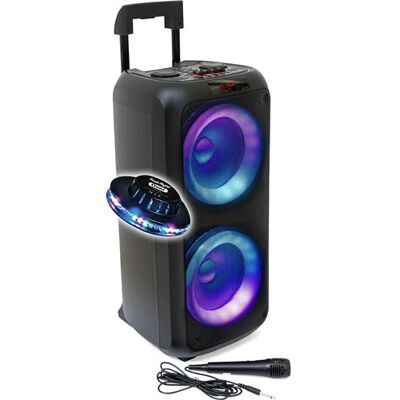 Non communiqué Enceinte Active Sono DJ IBIZA VENUS600 - LUMINEUSE KARAOKE 2 x 8"/20cm 600W, Bluetooth USB TWS, Batterie intégrée, OVNI LED - Publicité Non communiqué Enceinte Active Sono DJ IBIZA VENUS600 - LUMINEUSE KARAOKE 2 x 8"/20cm 600W, Bluetooth USB TWS, Batterie intégrée, OVNI LED - Publicité