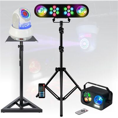 Non communiqué Pack pied Lumière Mooving Light DJ 2 PARS 2 Astro Pied Support SST02 - Lyre Ibiza Light Spot 30W - Effet 3-en-1 Gobo Strobe Astro Blanc - Publicité Non communiqué Pack pied Lumière Mooving Light DJ 2 PARS 2 Astro Pied Support SST02 - Lyre Ibiza Light Spot 30W - Effet 3-en-1 Gobo Strobe Astro Blanc - Publicité