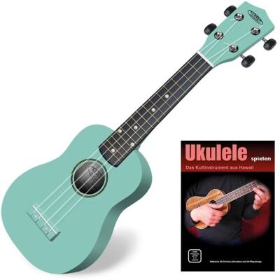 Classic Cantabile Soprano US-100 TQ Ukulélé turquoise - Publicité Classic Cantabile Soprano US-100 TQ Ukulélé turquoise - Publicité