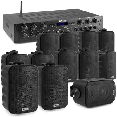 Non communiqué Power Dynamics PV260BT - Système Audio 6 Zones 600 Watts Bluetooth avec 12 Enceintes BGO30 - Noir - Publicité Non communiqué Power Dynamics PV260BT - Système Audio 6 Zones 600 Watts Bluetooth avec 12 Enceintes BGO30 - Noir - Publicité