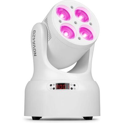 Non communiqué BeamZ NOVA420-WH - Lyre LEDs Wash RGBW 4x20 W Compacte Blanche - Publicité Non communiqué BeamZ NOVA420-WH - Lyre LEDs Wash RGBW 4x20 W Compacte Blanche - Publicité