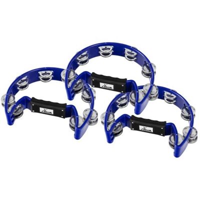 XDrum TM-1 BK Tambourin à Main, bleu Lot de 3 - Publicité XDrum TM-1 BK Tambourin à Main, bleu Lot de 3 - Publicité