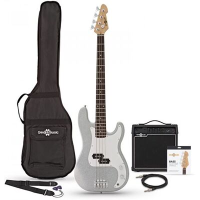 Non communiqué Pack avec Guitare Basse LA et Ampli 15 W, Silver Flake - Publicité Non communiqué Pack avec Guitare Basse LA et Ampli 15 W, Silver Flake - Publicité