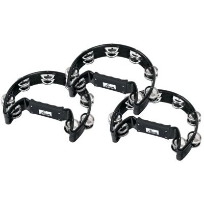 XDrum TM-1 BK Tambourin à Main, noir Lot de 3 - Publicité XDrum TM-1 BK Tambourin à Main, noir Lot de 3 - Publicité