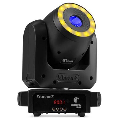 Non communiqué BeamZ Cobra 100R - Lyre LED Motorisée Beam avec Anneau LED RGB - 100 Watts - Publicité Non communiqué BeamZ Cobra 100R - Lyre LED Motorisée Beam avec Anneau LED RGB - 100 Watts - Publicité