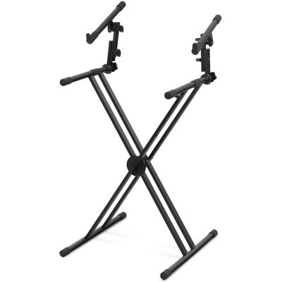Classic Cantabile support pour synthétiseur, pieds doubles en croix (noir) - Publicité Classic Cantabile support pour synthétiseur, pieds doubles en croix (noir) - Publicité