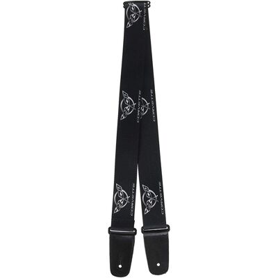 Buckle Down Buckle-down Sangle de guitare 34-60" Corvette Black/Silver Logo Repeat - Publicité Buckle Down Buckle-down Sangle de guitare 34-60" Corvette Black/Silver Logo Repeat - Publicité