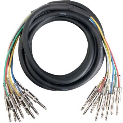 Pronomic MJJ8-6 Câble multicorps - 6m, 8 x 6,3mm Mono Jack - Publicité Pronomic MJJ8-6 Câble multicorps - 6m, 8 x 6,3mm Mono Jack - Publicité