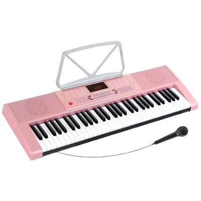 Non communiqué Clavier à touches lumineuses McGrey LK-6120-MIC avec microphone set comprenant statif et casque rose - Publicité Non communiqué Clavier à touches lumineuses McGrey LK-6120-MIC avec microphone set comprenant statif et casque rose - Publicité