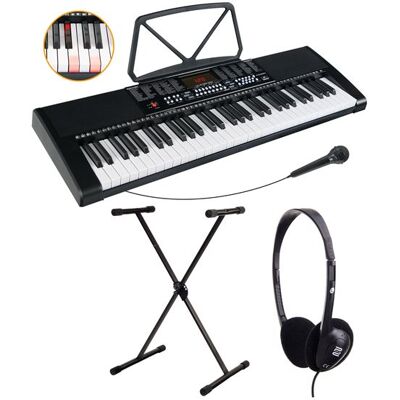 Non communiqué McGrey LK-6120-MIC clavier à touches lumineuses avec microphone set comprenant statif et casque noir - Publicité Non communiqué McGrey LK-6120-MIC clavier à touches lumineuses avec microphone set comprenant statif et casque noir - Publicité
