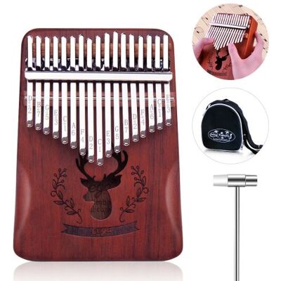 Générique Kalimba Pouce Piano 17 Touches Avec Acajou En Bois Avec Sac Marteau Et Livre De Musique Parfait Pour Debutants Enfants - Publicité Générique Kalimba Pouce Piano 17 Touches Avec Acajou En Bois Avec Sac Marteau Et Livre De Musique Parfait Pour Debutants Enfants - Publicité