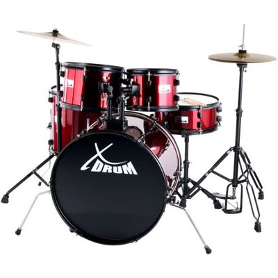 XDrum Rookie 22 Fusion Batterie Studio Set Complet Ruby Red - Publicité XDrum Rookie 22 Fusion Batterie Studio Set Complet Ruby Red - Publicité