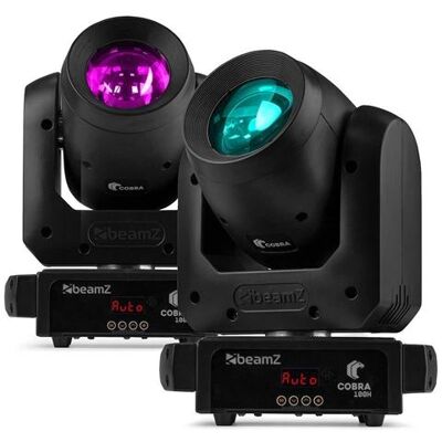 Non communiqué Pack 2x BeamZ Cobra 100H - Lyre LED Motorisée Beam avec Prisme Rotatif DMX - 100W - Publicité Non communiqué Pack 2x BeamZ Cobra 100H - Lyre LED Motorisée Beam avec Prisme Rotatif DMX - 100W - Publicité