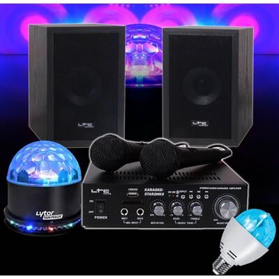 Ibiza Sound Pack Karaoké 2x50W STAR2MKII + SUNMAGIC RVB Mini Diams - Publicité Ibiza Sound Pack Karaoké 2x50W STAR2MKII + SUNMAGIC RVB Mini Diams - Publicité