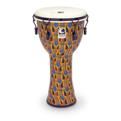 Percussions Toca Djembe Freestyle Mechanical Tuned Kente Cloth 10'' - Sfdmx-10K Djembés - Publicité Percussions Toca Djembe Freestyle Mechanical Tuned Kente Cloth 10'' - Sfdmx-10K Djembés - Publicité