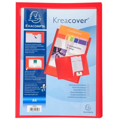 EXACOMPTA Chemise personnalisable Kreacover, PP, A4, rouge - Publicité EXACOMPTA Chemise personnalisable Kreacover, PP, A4, rouge - Publicité
