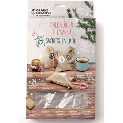 Mondial Tissus - Sachets en jute x24 - Emballage cadeau - Publicité Mondial Tissus - Sachets en jute x24 - Emballage cadeau - Publicité