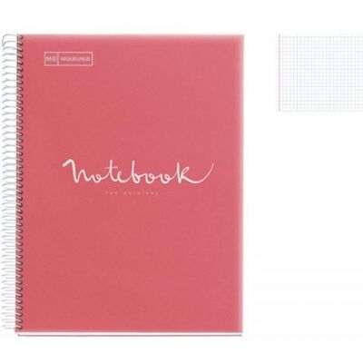 Non communiqué Cahier - A4 (21x29,7cm) - Petits carreaux - 80 pages - couverture en polypro rose - à spirale - Miquelrius - Publicité Non communiqué Cahier - A4 (21x29,7cm) - Petits carreaux - 80 pages - couverture en polypro rose - à spirale - Miquelrius - Publicité