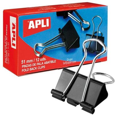 Non communiqué Boîte de 12 pinces à clip 51mm en métal - Apli - Publicité Non communiqué Boîte de 12 pinces à clip 51mm en métal - Apli - Publicité